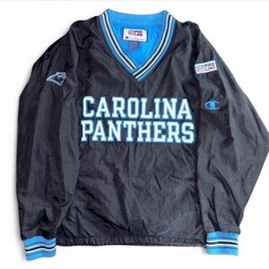 Vintage black and blue Champion Carolina Panthers windbreaker jacket